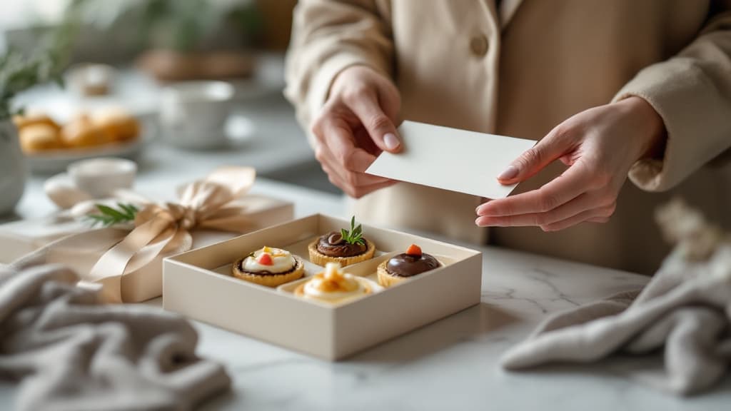 Curated dessert selection in gift packaging